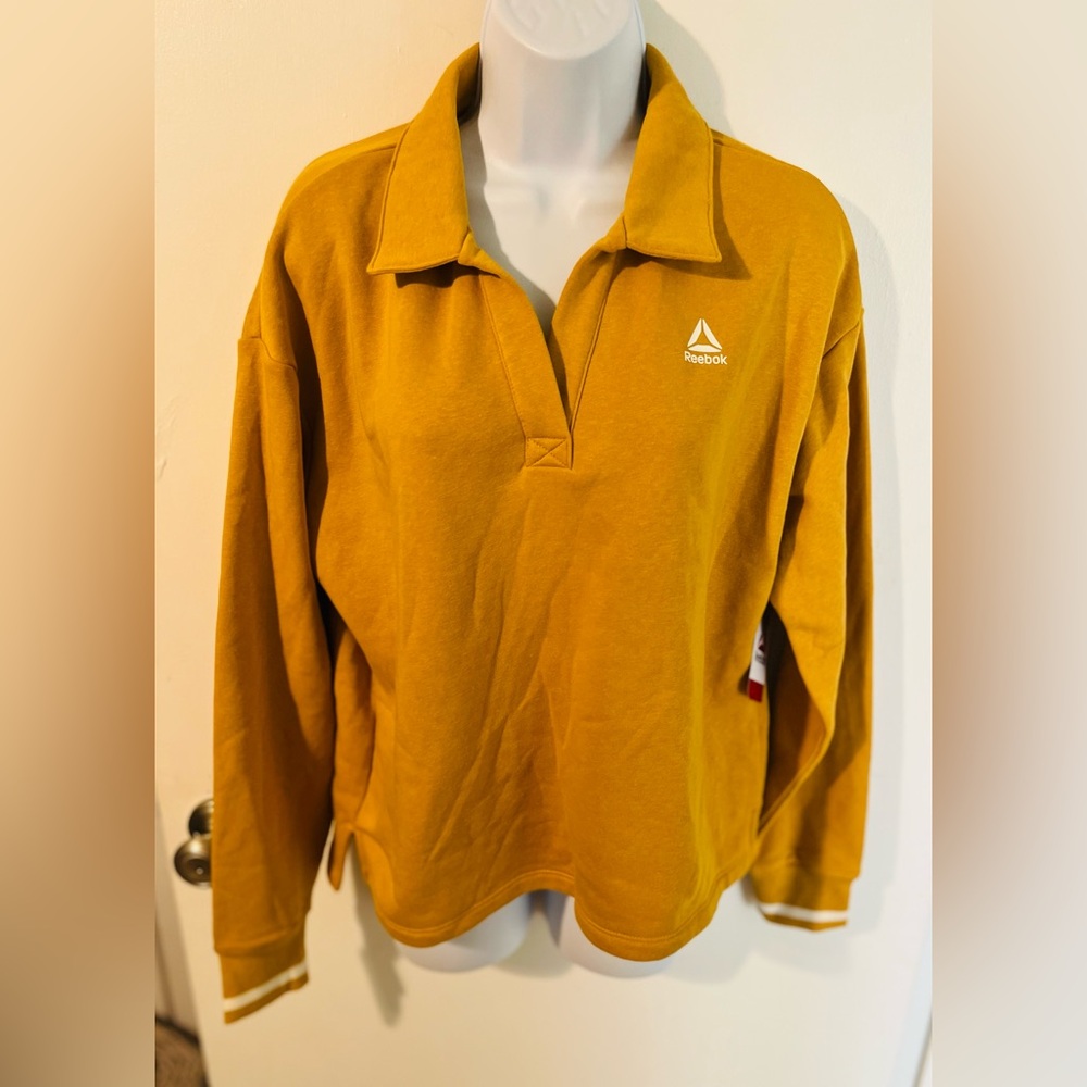 Reebok  Size Medium Mustard Yellow Sweatshirt. New with tags